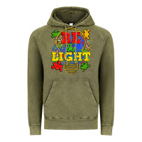 Vintage Olive be the light Vintage Hoodie - Zillion Design Studio