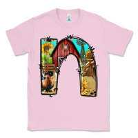 Bubblegum Pink farm life alphabet lowercase letters n Classic Tee - BundleAndBundleShop