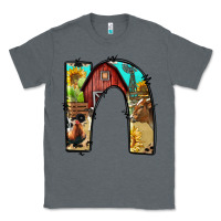 Charcoal Heather farm life alphabet lowercase letters n Classic Tee - BundleAndBundleShop