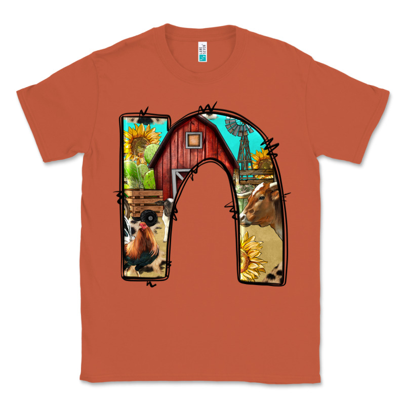 Farm Life Alphabet Lowercase Letters N Classic Tee by BundleAndBundleShop | Teevron