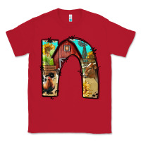 Red farm life alphabet lowercase letters n Classic Tee - BundleAndBundleShop