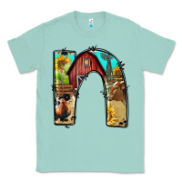Seafoam farm life alphabet lowercase letters n Classic Tee - BundleAndBundleShop