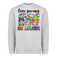 Heather Grey love gnomes no bounds Heavyweight Sweatshirt - Zillion Design Studio
