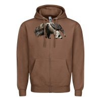 Chestnut anteaters Zipper Hoodie - LillyAllenDesigns