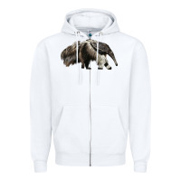 White anteaters Zipper Hoodie - LillyAllenDesigns