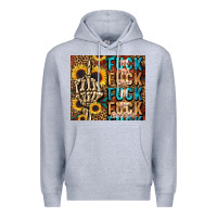 Heather Grey fuck Premium Hoodie - LillyAllenDesigns