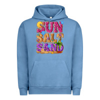 Pigment Pebble Blue sun salt sand summer Urban Hoodie - NancyCooperArtShop