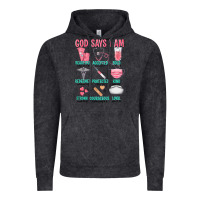 Vintage Black god says i am Vintage Hoodie - texasbilliewilder