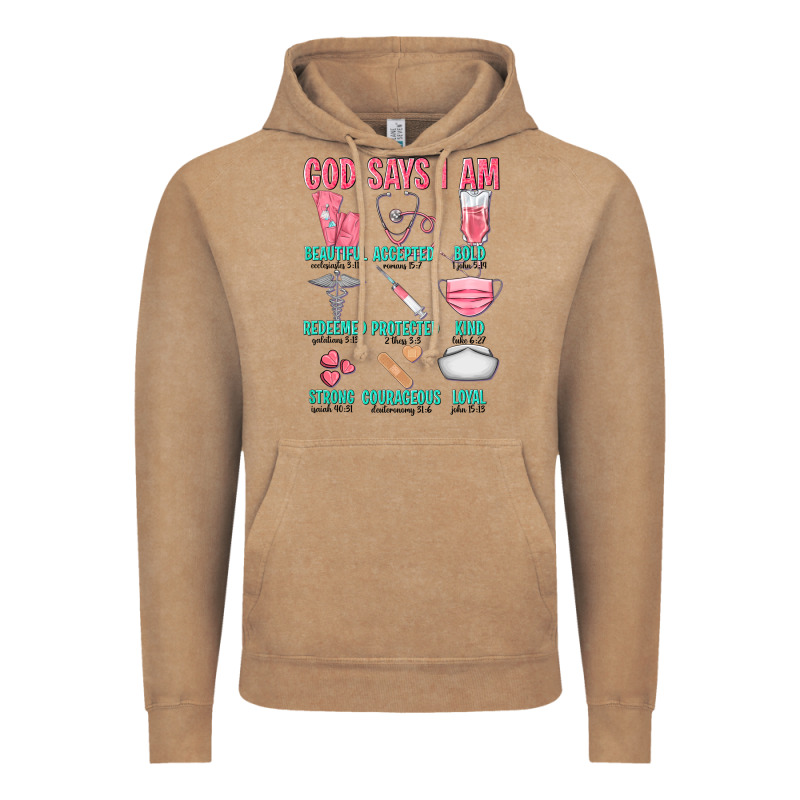 God Says I Am Vintage Hoodie by texasbilliewilder | Teevron