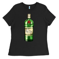 Black have fun gin bottle Ladies Tee - AdoDesignShop