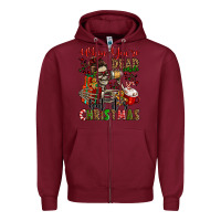 Burgundy when you're dead inside but it's christmas Zipper Hoodie - Jasminsmagicworld