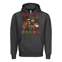 Charcoal Heather when you're dead inside but it's christmas Zipper Hoodie - Jasminsmagicworld