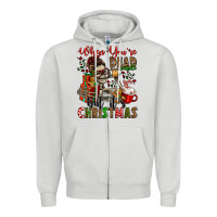 Dove Grey when you're dead inside but it's christmas Zipper Hoodie - Jasminsmagicworld