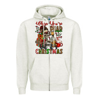 Oatmeal Heather when you're dead inside but it's christmas Zipper Hoodie - Jasminsmagicworld