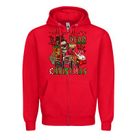 Red when you're dead inside but it's christmas Zipper Hoodie - Jasminsmagicworld