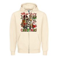Sandshell when you're dead inside but it's christmas Zipper Hoodie - Jasminsmagicworld