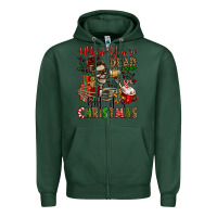 Sports Green when you're dead inside but it's christmas Zipper Hoodie - Jasminsmagicworld