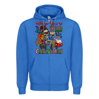 True Royal when you're dead inside but it's christmas Zipper Hoodie - Jasminsmagicworld