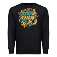 Black pray wait trust crosses christian Premium Sweatshirt - NancyCooperArtShop