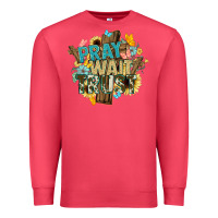 Cardinal pray wait trust crosses christian Premium Sweatshirt - NancyCooperArtShop