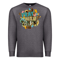 Charcoal Heather pray wait trust crosses christian Premium Sweatshirt - NancyCooperArtShop