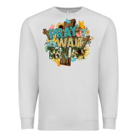 Dove Grey pray wait trust crosses christian Premium Sweatshirt - NancyCooperArtShop