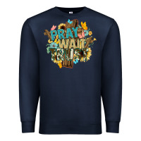 Navy pray wait trust crosses christian Premium Sweatshirt - NancyCooperArtShop