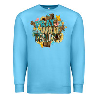 Ocean Blue pray wait trust crosses christian Premium Sweatshirt - NancyCooperArtShop