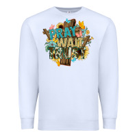 White pray wait trust crosses christian Premium Sweatshirt - NancyCooperArtShop