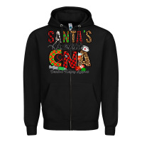 Black santa’s favorite cna Zipper Hoodie - Jasminsmagicworld