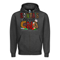 Charcoal Heather santa’s favorite cna Zipper Hoodie - Jasminsmagicworld