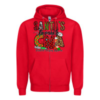 Red santa’s favorite cna Zipper Hoodie - Jasminsmagicworld