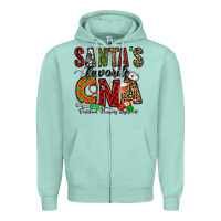 Seafoam santa’s favorite cna Zipper Hoodie - Jasminsmagicworld