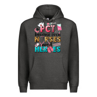Charcoal Heather pct because nurses need heroes Premium Hoodie - LillyAllenDesigns