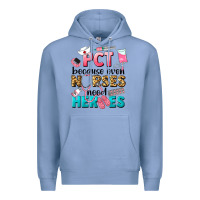 Colony Blue pct because nurses need heroes Premium Hoodie - LillyAllenDesigns