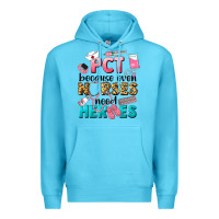 Ocean Blue pct because nurses need heroes Premium Hoodie - LillyAllenDesigns