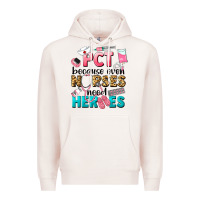 Pale Pink pct because nurses need heroes Premium Hoodie - LillyAllenDesigns