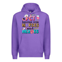 Purple pct because nurses need heroes Premium Hoodie - LillyAllenDesigns