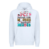 White pct because nurses need heroes Premium Hoodie - LillyAllenDesigns