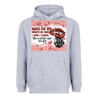 Heather Grey roses are red violets are blue i have 5  fingers t Heavyweight Hoodie - MaliasSmallBusiness