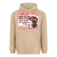 Mushroom roses are red violets are blue i have 5  fingers t Heavyweight Hoodie - MaliasSmallBusiness