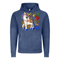 Vintage Denim autism unicorn Vintage Hoodie - Zillion Design Studio