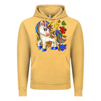 Vintage Mustard autism unicorn Vintage Hoodie - Zillion Design Studio