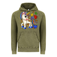 Vintage Olive autism unicorn Vintage Hoodie - Zillion Design Studio
