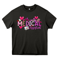 Asphalt Valentine Medical Assistant Heavy Core Tee - CowhideDigitalArt
