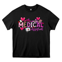 Black Valentine Medical Assistant Heavy Core Tee - CowhideDigitalArt