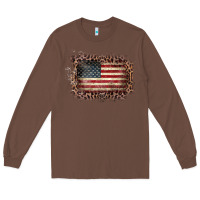 Chestnut Old Leopard American Flag Frame Long Sleeve Tee - Bettercallsaul