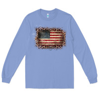 Colony Blue Old Leopard American Flag Frame Long Sleeve Tee - Bettercallsaul