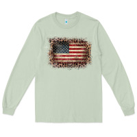 Matcha Old Leopard American Flag Frame Long Sleeve Tee - Bettercallsaul
