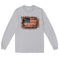 Moon Dust Old Leopard American Flag Frame Long Sleeve Tee - Bettercallsaul